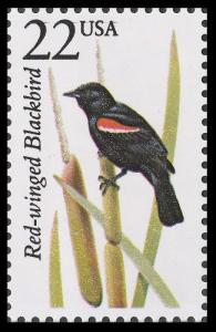 US 2303 North American Wildlife Red-winged Blackbird 22c single MNH 1987