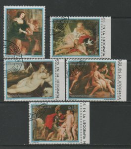 Thematic Stamps Art - PARAGUAY 1988 Berlin Museum nudes 5V used