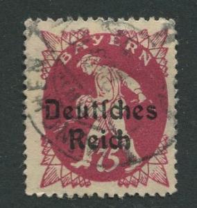 Bavaria -Scott 264 - Deutsches Reich Overprint -1920 - Used - 75pf Stamp