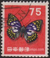 Japan SG#668 Used - 1952 75y.  - Butterflies, Insects