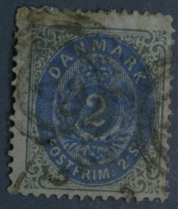 Denmark #16 Used VG Normal Frame Heavy Cancels HRM