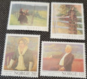 Norway, 1982, Art paintings, set of 2, MNH,SCV$2.70