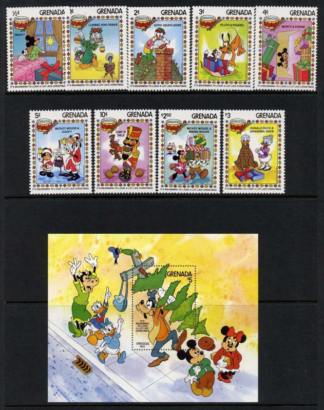 Grenada 1175-84 MNH Disney, Christmas, Goofy, Mickey 