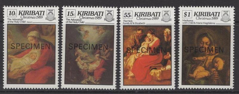 KIRIBATI SG318/21s 1989 CHRISTMAS SPECIMEN MNH 