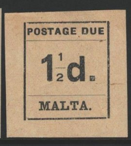 Malta Sc#J3 MH - some toning on reverse