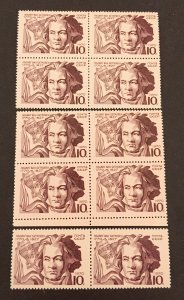 Russia 1970 #3795,Wholesale lot of 10, Beethoven, MNH, CV $5.