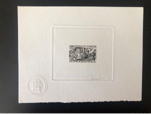 Niger 1966 Mi. 123 Proof of artist Mondial des Arts Nègres Albert Decaris