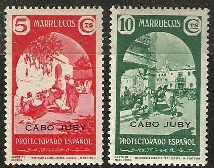 Cape Juby, 86-87,  mint hinged,  1939. (C14)