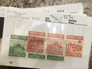 Old Australian Stamps in Stock Cards Some Mint Also Few Victoria Good Value