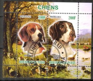 {g037} Chad 2011 Dogs sheet Used / CTO Cinderella