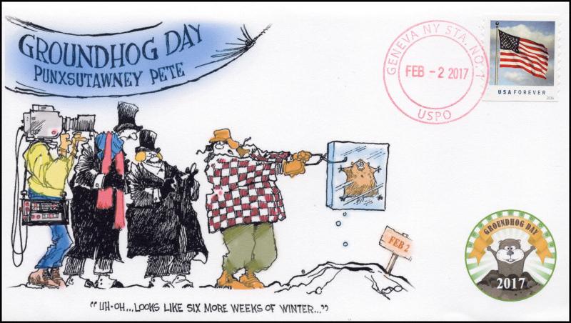 17-002, 2017, Groundhog Day, Local Postmark, Event Cover