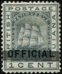 British Guiana SC# 90  Seal of Colony on O6 MH scv $220.00