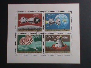 HUNGARY-1970 APOLLO-13- RETURN TO THE EARTH-CTO-S/S VF- WE SHIP TO WORLD WIDE