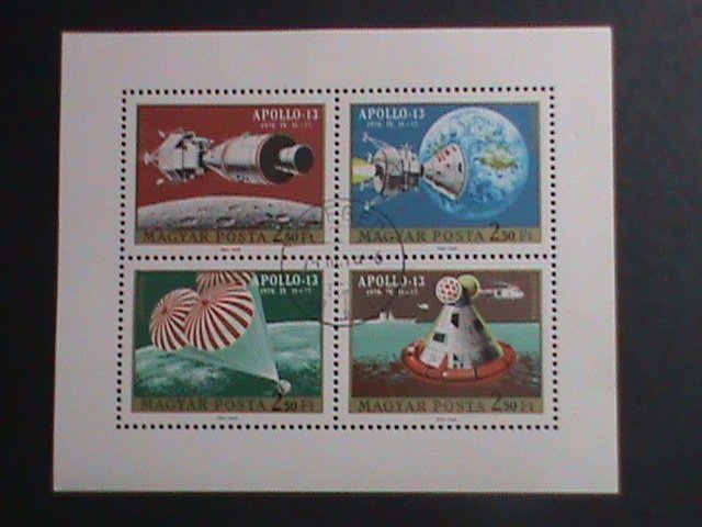 HUNGARY-1970 APOLLO-13- RETURN TO THE EARTH-CTO-S/S VF- WE SHIP TO WORLD WIDE