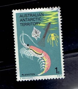 AUSTRALIAN ANTARCTIC TERRITORY SCOTT#L23 1973 1c PLANKTON - USED