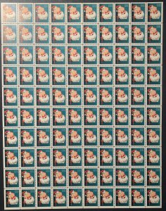 Christmas Seal 1951 full sheet.  MNH. OG.