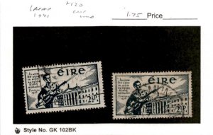 Ireland, Postage Stamp, #120 (2 Ea) Used, 1941 Soldier (AE)