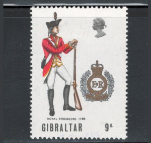 Gibraltar 1969 Royal Engineers 9p Scott # 228 MH