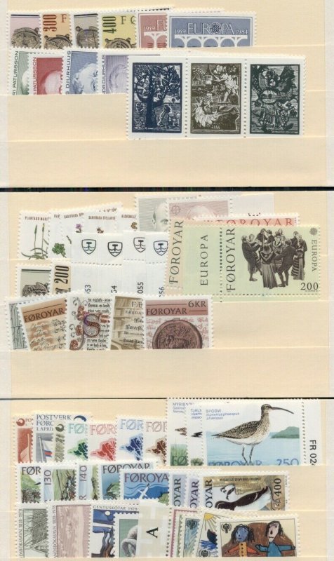 FAROE ISLANDS 1975-1985 COMPLETE INCLUDING S/S, ALL OG, NH, VF
