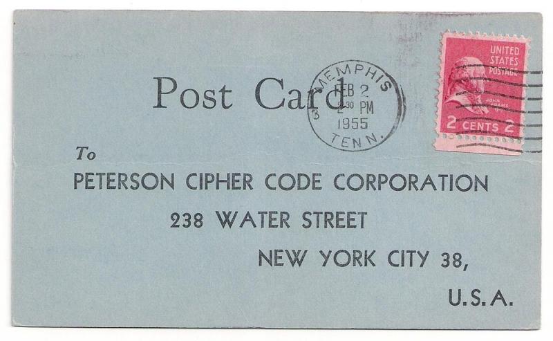 2c Prexie #806 on commercial postcard 1995 TN to NYC Nice!