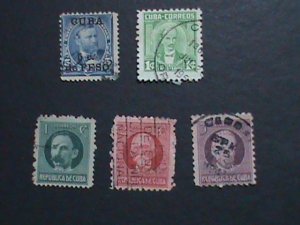 ​CUBA- VERY OLD CUBA STAMPS FAMOUS PEOPLE USED- VF WE SHIP TO WORLD WIDE.