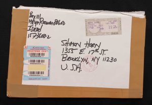 DM)2005, ISRAEL, CORRESPONDENCE SENT TO U.S.A, REGISTERED AIR MAIL, POSTAL