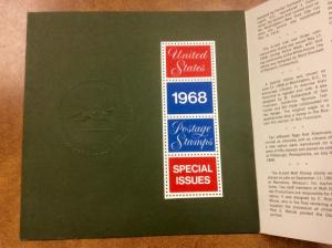 1968 SPECIAL ISSUES USPS  MINT SET  w/ FOLDER TYPE 1