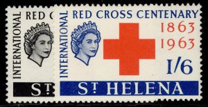 ST. HELENA QEII SG191-192, 1963 red cross centenary set, LH MINT.