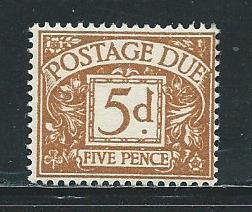 Great Britain J43 1954-5 5d Potage DUE MNH