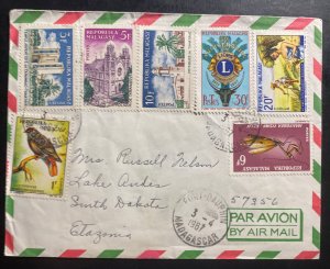 1967 Port Dauphin Madagascar Airmail Cover To South Dakota