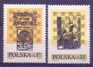 Poland 1974 MNH Stamps Scott 2043-2044 International Chess Festival Sport Litera