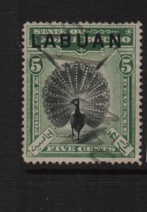 Labuan 1897 SG92a 5c Green 15 perf - used