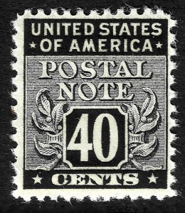 US Scott PN13, 1945 Postal Note, 40c black, NH MINT