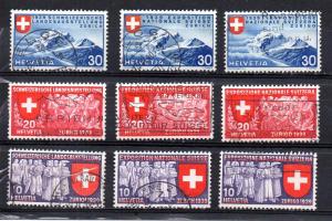 Switzerland 247-255 used (B)