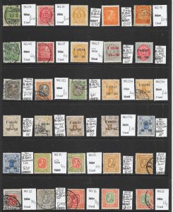 ICELAND S/SHEET WITH 30 1889-1908 STAMPS MINT/USED PTSA £43 (p)