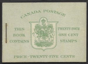 Canada 32b  1942  booklet fine mint nh  (  english )