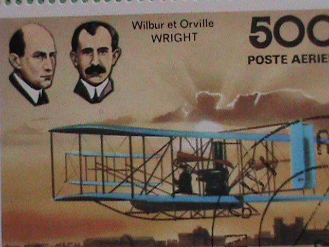 CENTRAL AFRICA STAMPS: 1978- THE WRIGHT BROTHERS & THEIR FIRST FLIGHT STAMP S/S