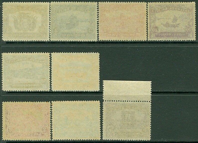 EDW1949SELL : BOLIVIA 1915 Unissued set of 9. Very Fine, Mint Never Hinged.