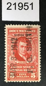 US STAMPS # R352 REVENUE USED CAT. $ LOT #21951