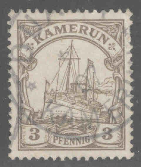 Cameroun, Kamerun Scott 7 Used Kaiser Yacht stamp