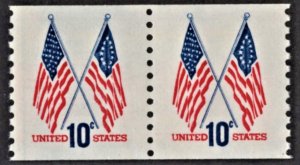US 1519 MNH VF 10 Cent Crossed Flags Pair