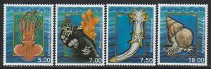 2002 Faroe Islands - Sc 409-12 - MNH VF - 4 single - Mollusks