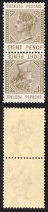 Grenada SG35 8d Grey-brown Tete-beche Pair M/M Cat 40 pounds