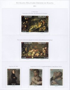 2011 SMOM - Complete Year, 30 Values + 6 Sheets - MNH**