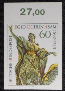 Germany #1624U Egid Quirin Asam Architect 60pf Postage Imperforate 1992 Mint NH