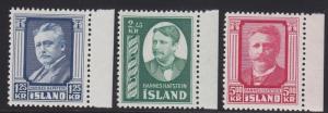 Iceland Scott # 284 - 286 Set VF MNH nice color scv $ 58 ! see pic !