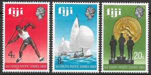 Fiji Scott 280-282 MNH 3rd South Pacific Games Set of 1969