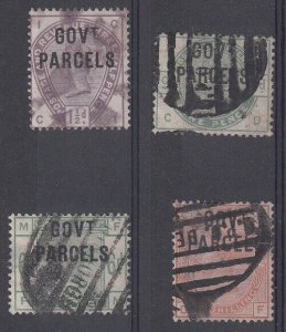 Great Britain Scott O27-O30 (O28 with small thin) - Catalog Value $1895.00
