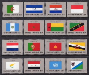 UN New York 554-569 Flags MNH VF