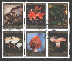 North Korea. 1986. 2788-93. Minerals, Mushrooms. USED.